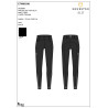 Pantaloni donna a vita alta logo in strass - Nero