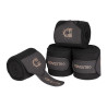 Fasce in pile con logo in strass - Nero