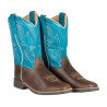 Stivali Ranch western per bambini - Marrone scuro / turchese