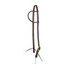 Rolled EAR Western Bridle - Marrone scuro