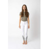 Pantaloni da equitazione Horze Felicia con grip a fondo intero - Bianco brillante