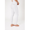 Pantaloni da equitazione a grip integrale Meghan B Vertigo a vita alta donna - Bianco