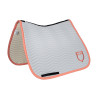 Sottosella da dressage Equestro trapuntato Wave in tessuto tecnico - Bruma portuale / fiore del deserto