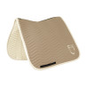 Sottosella da dressage Equestro trapuntato Wave in tessuto tecnico - Oxford tan / bianco antico