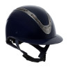 Casco da donna Equestro Apocalypse con calotta lucida omologato EN 1384-2023 - Blu navy / canna di fucile