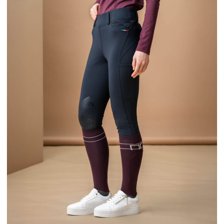 Pantaloni ibridi Horseware con grip al ginocchio AA Fina donna spazzolati