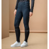 Pantaloni ibridi Horseware fondo pelle spazzolata AA Fina donna - Nero