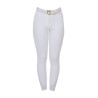 Pantalone slim fit donna Equestro Ridertechnology cuciture termosaldate - Bianco