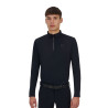 Polo training uomo Equestro Ridertechnology manica lunga e zip - Nero