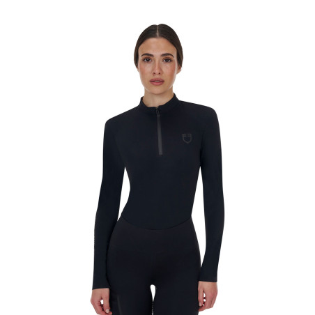 Polo training donna Equestro Ridertechnology manica lunga e zip