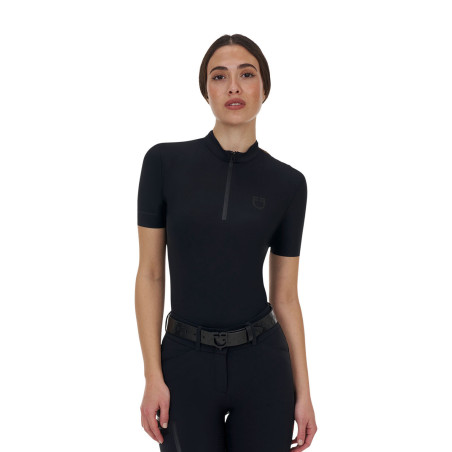 Polo training donna Equestro Ridertechnology manica corta e zip