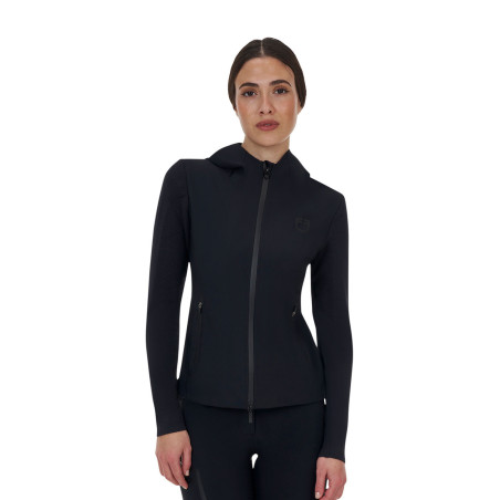 Felpa tecnica donna Equestro Ridertechnology cappuccio