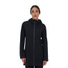 Guscio softshell donna Equestro Ridertechnology impermeabile lungo - Nero