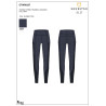 Leggings donna full grip con inserti perforati - Blazer marine