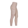 Leggings donna full grip con inserti perforati - Tan Oxford