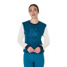 Felpa donna EQ girocollo - Blu corallo / bianco antico