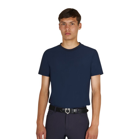 T-shirt allenamento uomo in tessuto tecnico con microfori