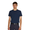 T-shirt allenamento uomo in tessuto tecnico con microfori - Blazer marine