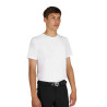 T-shirt allenamento uomo in tessuto tecnico con microfori - Bianco