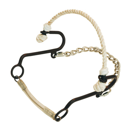 Short Hackamore Ferro Brunito Rawhide Pool's