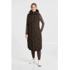 Gilet lungo trapuntato da donna Gem Waxy B Vertigo - Caffè turco