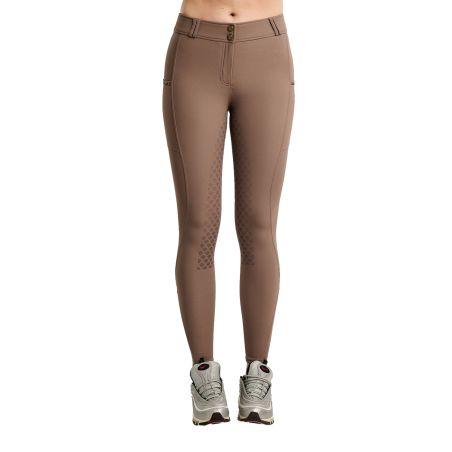 Breeches MOVeronica Golden Quartz Crystaltape con tasche per telefono Nougat Brown F/G Montar