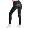 Breeches MOVeronica Golden Quartz Crystaltape con tasche per telefono Nougat Brown F/G Montar - Nero