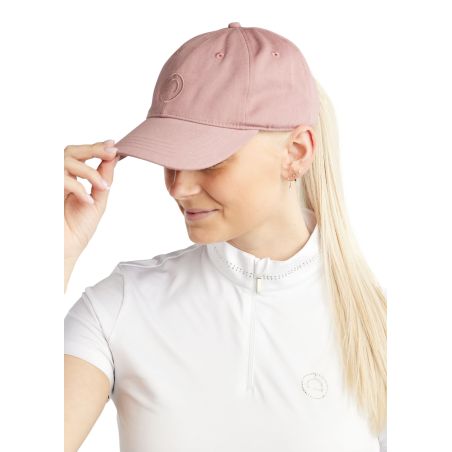 Cappellino in cotone MoBea con ricamo logo tono su tono Blush Montar