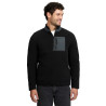 Felpa uomo in pile con mezza zip LeMieux - Nero