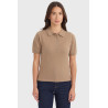 Polo in maglia Harcour Cherry donna - Moka