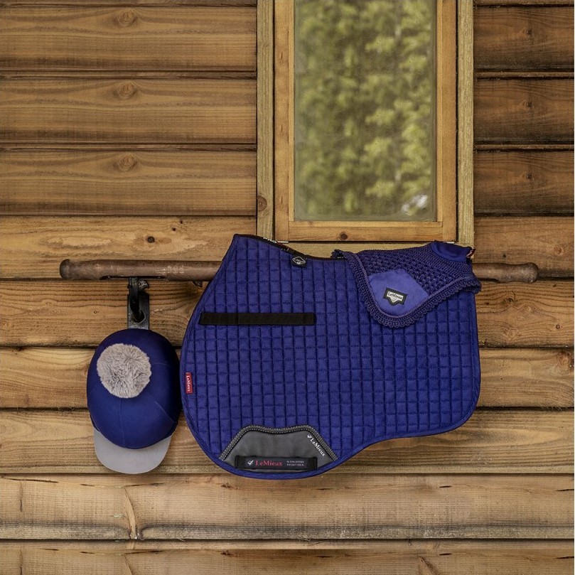 Tappetino LeMieux Suede GP Square Mirtillo Grigio