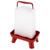 Abbeveratoio in plastica su piedistallo - Rosso / bianco