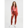 Pantaloni da equitazione da donna Horze Chara full grip - Mela speziata