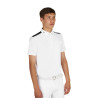 Polo uomo concorso slim fit mezza manica - Bianco