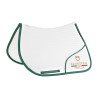 Sottosella salto con logo ricamato Equestro X FISE 100 - Bianco / verde salvia profondo