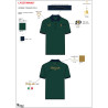 Polo donna allenamento tre bottoni Equestro X FISE 100 - Verde salvia profondo / blu foresta