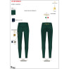 Leggings donna slim fit full grip Equestro X FISE 100 - Verde salvia profondo / blu foresta