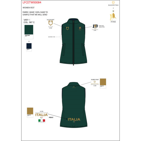 Smanicato donna slim fit Equestro X FISE 100