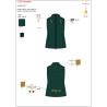Smanicato donna slim fit Equestro X FISE 100 - Verde salvia profondo / blu foresta