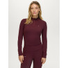 Cady Donna 1/4 Zip Top da Allenamento con Strass Tommy Hilfiger Equestrian - Bordeaux intenso