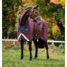 Coperta Horseware Amigo 1200D Turnout 100g - Bordeaux / blu navy / grigio titanio