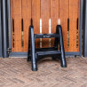 Scaletta pieghevole nera 60 cm - Nero