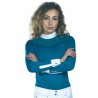 Polo Cassia da donna a maniche lunghe Flags & Cup - Blu smeraldo