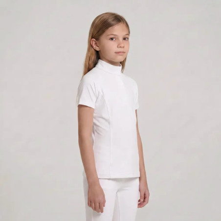 Camicia da concorso bambina classica maniche corte bianca taglia 160 bambino
