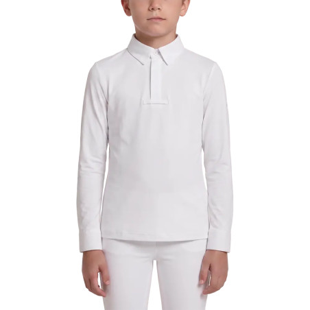 Camicia da concorso ragazzo classica maniche lunghe bianca taglia 160 bambino