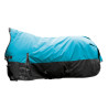 Coperta highneck HKM Norwich 600D foderata in pile - Petrolio / nero