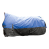 Coperta highneck HKM Norwich 600D 100g - Blu cobalto / grigio