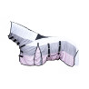 Coperta anti-mosche Strong con collare HKM - Blu / bianco / rosa