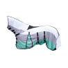 Coperta anti-mosche Strong con collare HKM - Blu / bianco / verde