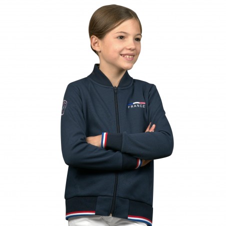 Felpa con cerniera per bambini France Edizione Limitata Flags & Cup